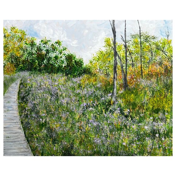 Original Acrylic Painting "Walking Into Nature" 8 x 10" Unframed Artwork - Picture 6 of 7